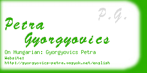 petra gyorgyovics business card
